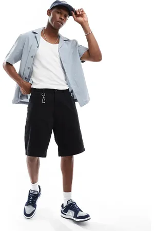 River Island Pantalones cortos negros de estilo skater de