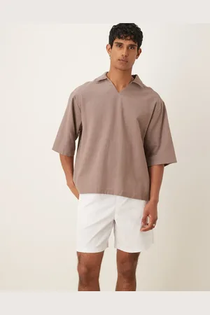 ASOS Camisa color arena de tejido texturizado de -Neutro