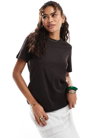 VERO MODA Camiseta marrón chocolate de