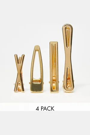 Easilocks Pack de 4 horquillas para el cabello doradas Stay Golden de