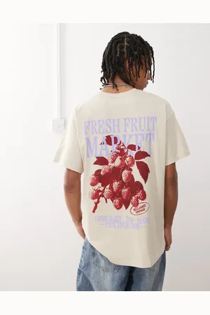 Reclaimed Camiseta extragrande con estampado trasero "Fruit market" de -Neutro