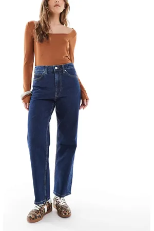 ASOS Vaqueros capri azul añil de pernera recta de
