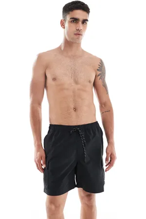JACK & JONES Shorts de baño cargo negros de
