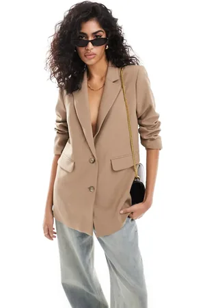 SELECTED Americana beis holgada de Femme-Beis neutro