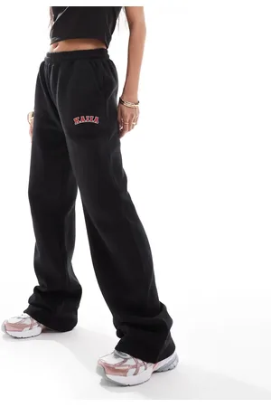 Kaiia Joggers negros de pernera ancha de (parte de un conjunto)