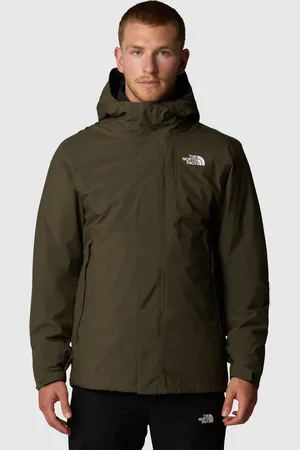The North Face Chaqueta verde topo y negro TNF Carto Triclimate de