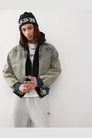A Bathing Ape Chaqueta vaquera de estilo wéstern con lavado envejecido y bordado trasero de