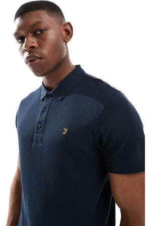Farah Polo de manga corta de tejido texturizado Forster de