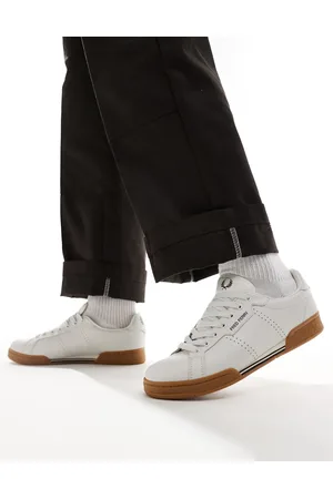Fred Perry Zapatillas de deporte blancas de cuero B722 de