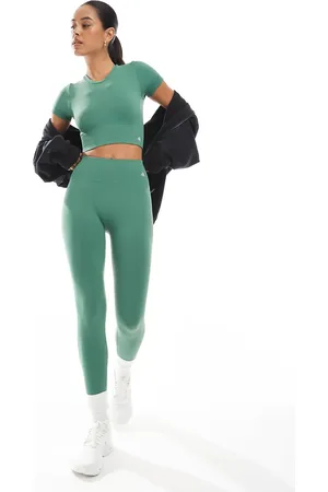 4th & Reckless Leggings deportivos verdes moldeadores de talle alto sin costuras de (parte de un conjunto)