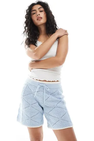 JJXX Pantalones cortos color crema de croché de (parte de un conjunto)-Blanco