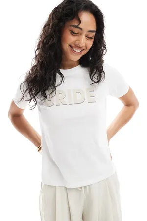 JJXX Camiseta blanca con diseño "Bride" de -Blanco