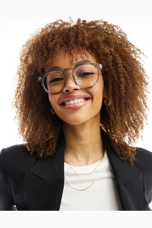 ASOS Gafas transparentes con montura fina redondeada y filtro de luz azul de