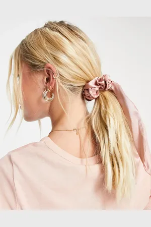 Easilocks Coletero abullonado rosa con cinta larga de satén de -Sin color