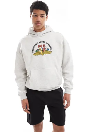 Hollister Sudadera de corte cuadrado con estampado automovilístico de