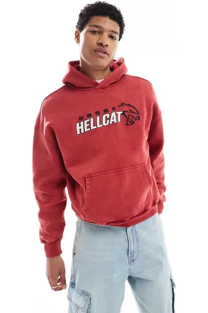 Hollister Sudadera con capucha Box Race Day Doodge de -Rojo