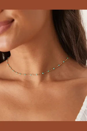 ASOS Collar con diseño de cadena y cuentas de acero inoxidable resistente al agua de