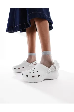Crocs Zuecos lunar con plataforma y detalle floral Classic de