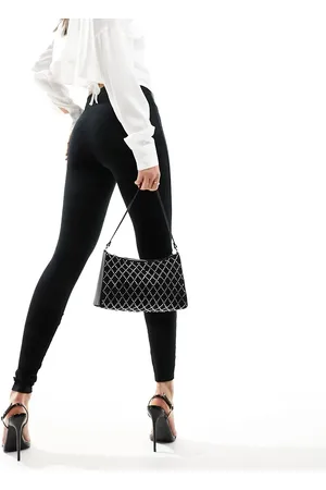 Spanx Leggings negros moldeadores de talle alto de terciopelo de
