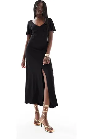 ASOS Vestido de tarde midi con detalle tipo corsé de