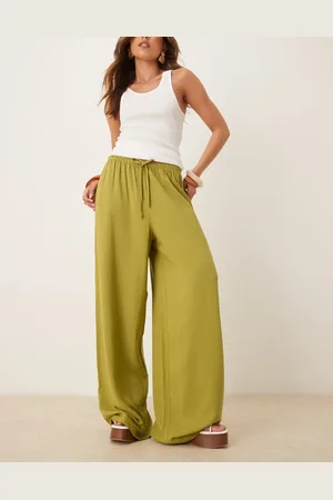 ASOS Pantalones sin cierres de mezcla de lino de