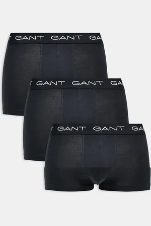 GANT Pack de 3 calzoncillos bóxer negros con logo en la cinturilla de