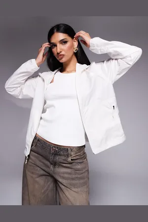 The North Face Chaqueta cortavientos blanco hueso Cyclone de