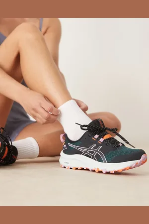 Asics Zapatillas de deporte verde oscuro y coral claro para correr Trabuco Terra 2 de