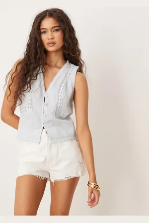 ASOS Chaleco con ribete de encaje de