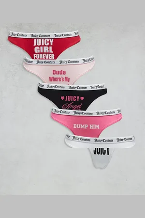 Juicy Couture Pack de 5 tangas de varios colores de