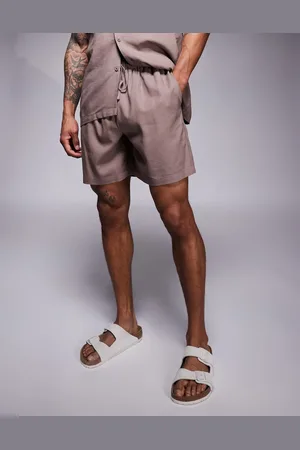 South Beach Pantalones cortos playeros color con cordón ajustable de (parte de un conjunto)-Neutro