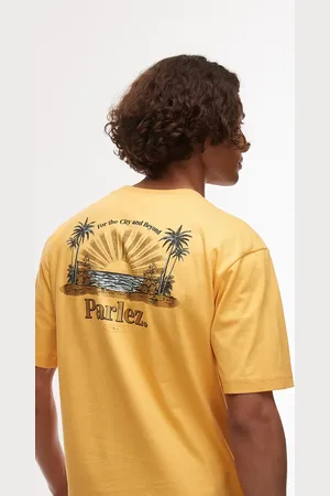 Parlez Camiseta amarilla con estampado trasero Occasus de