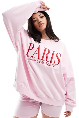 Kaiia Sudadera con estampado "Paris" de Plus (parte de un conjunto)