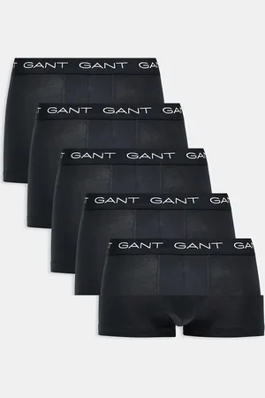 GANT Pack de 5 calzoncillos negros con logo en la cinturilla de