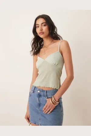 ASOS Top de tirantes de canalé de