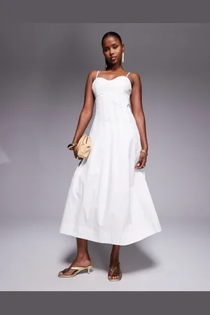 River Island Vestido midi con cuerpo estilo corsé de