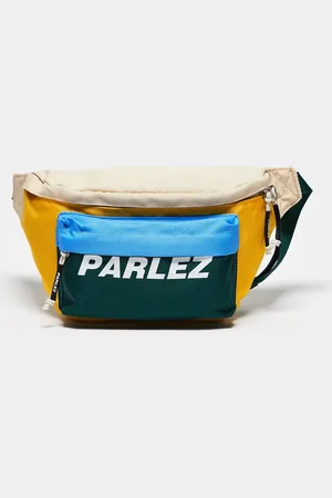 Parlez Riñonera con diseño de paneles en contraste y detalle de logo Explorer de