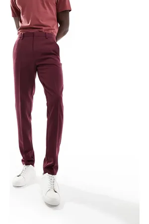 ASOS Pantalones de corte pitillo de -Rojo