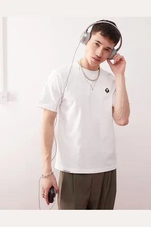 A Bathing Ape Camiseta blanca con logo de pica de