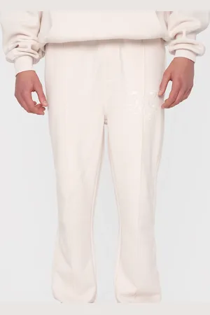 Multiply Apparel Joggers blanco hueso efecto rugoso Engraiving de