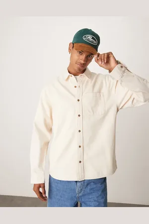 Abercrombie & Fitch Camisa vaquera color crema de manga larga de -Neutro