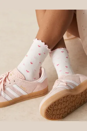 Boux Avenue Calcetines blanco con estampado de corazones de