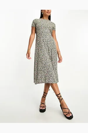RVCA Vestido veraniego con estampado floral Dreamscape de