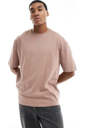 ASOS Camiseta marrón extragrande de tejido grueso de 240 g/m2 de