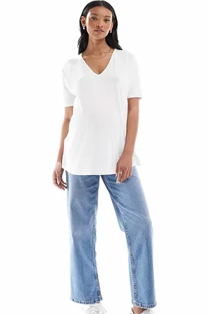 ASOS Vaqueros capri de pernera recta de ASOS DESIGN Maternity