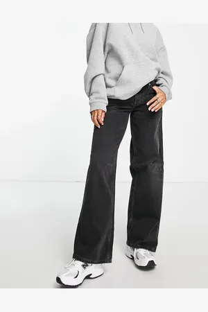 Weekday Vaqueros negros holgados de talle bajo Ample de