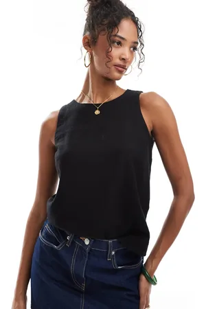 New Look Top elegante de mezcla de lino de