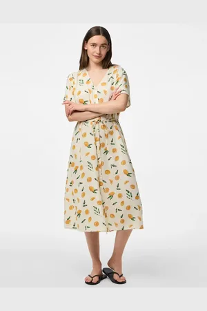 Pieces® Vestido midi blanco de -Neutro