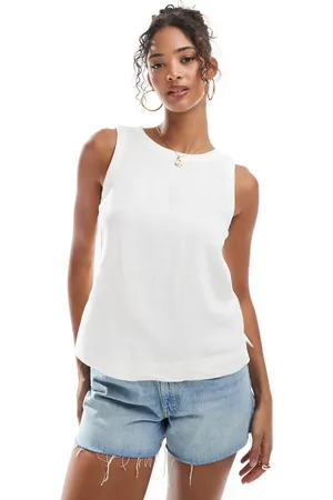 New Look Top elegante de lino de