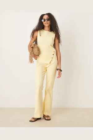 ASOS Pantalones amarillos de tejido entrelazado de (parte de un conjunto)